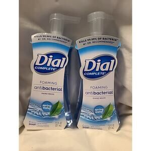 Dial Complete Lot of 2 Moisturizing Foaming Liquid Hand Wash Spring Water 7.5oz